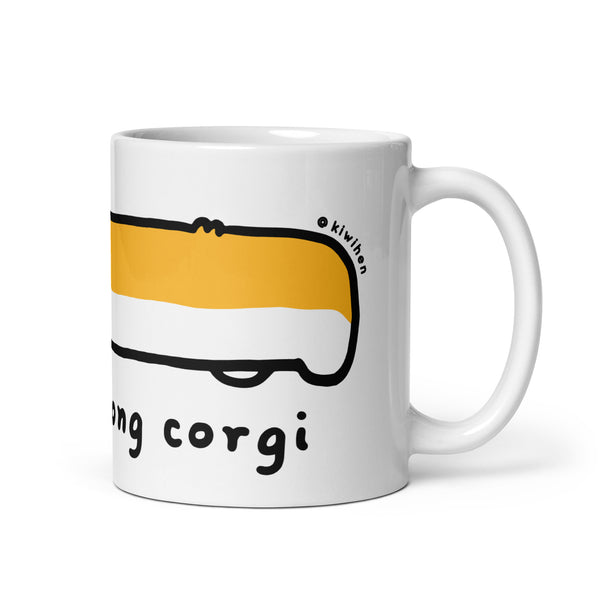 Loooooong Corgi Glossy Mug