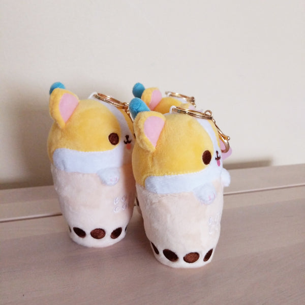 Boba Corg Plush Keychain