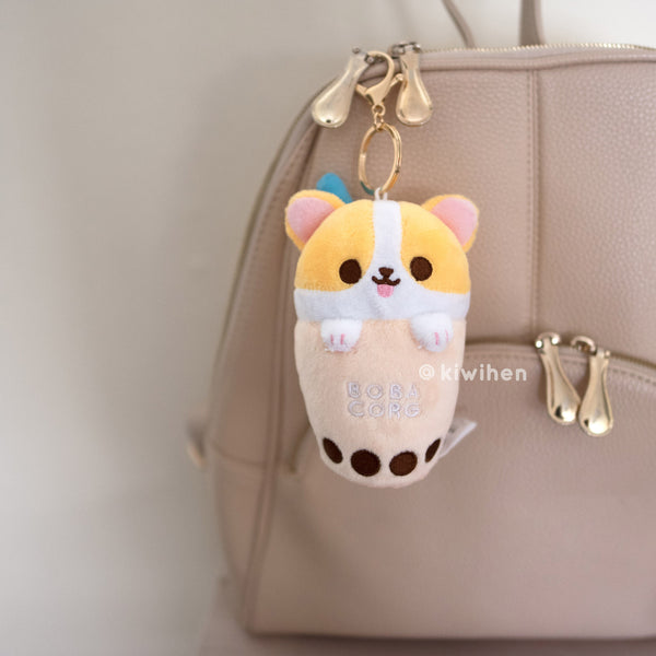 Boba Corg Plush Keychain