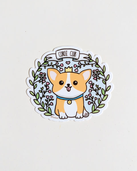 Corgi Club Vinyl Sticker