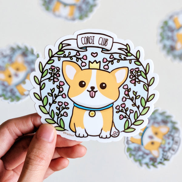 Corgi Club Vinyl Sticker