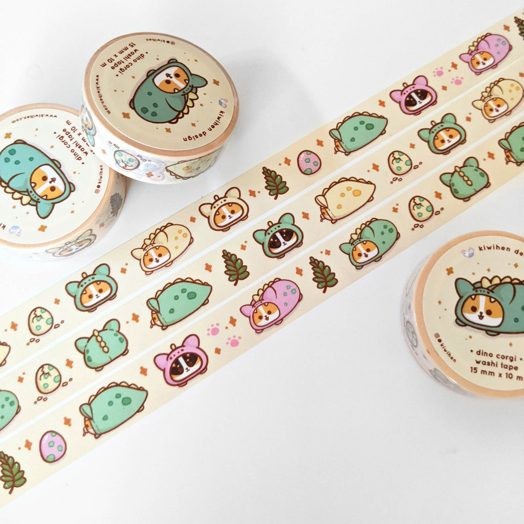 Dino Corgi Washi Tape