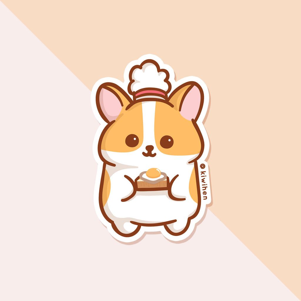 Corgi Baker Vinyl Sticker