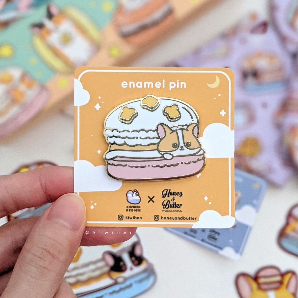 Macaron Corgi Enamel Pin