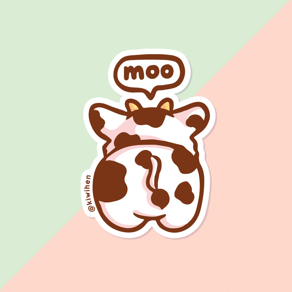 Corgi Moo Vinyl Sticker