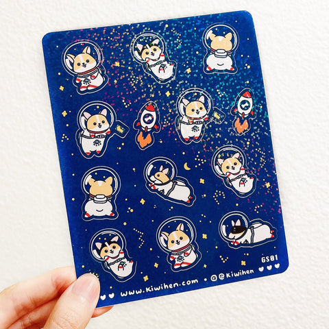 Space Corgi Sticker Sheet