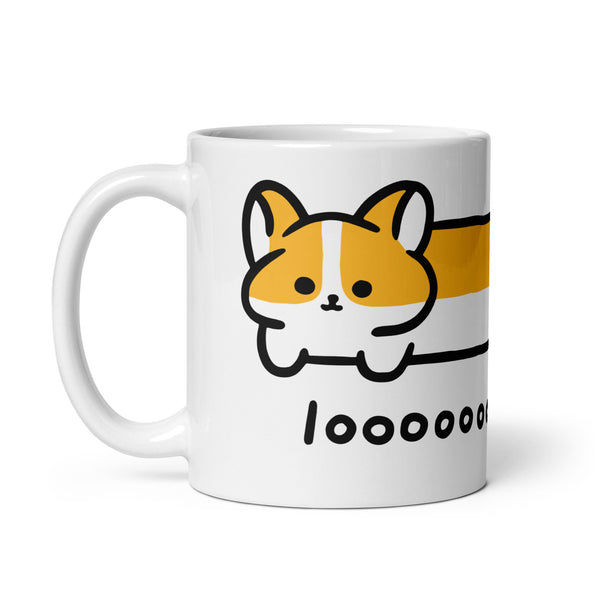 Loooooong Corgi Glossy Mug