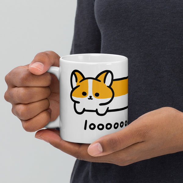 Loooooong Corgi Glossy Mug