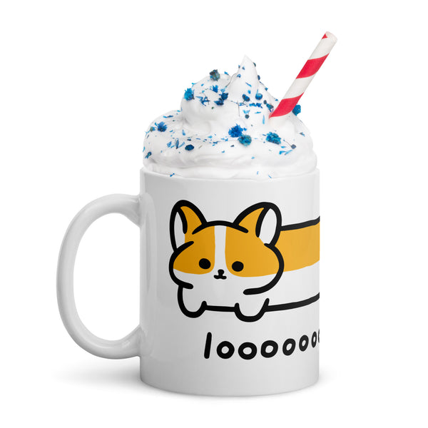 Loooooong Corgi Glossy Mug