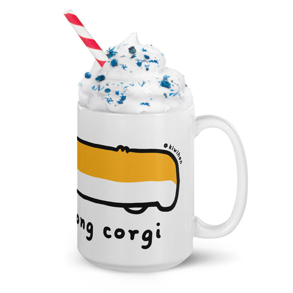 Loooooong Corgi Glossy Mug