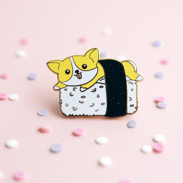 Sushi Corgi Enamel Pin