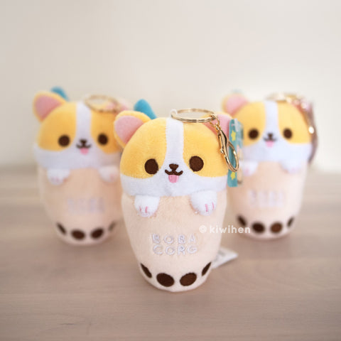 Boba Corg Plush Keychain