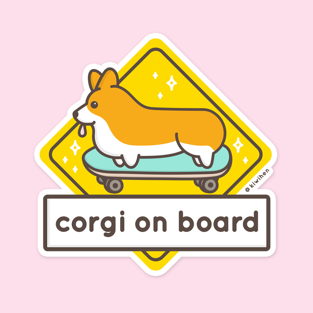 Corgi On Board Vinyl Sticker