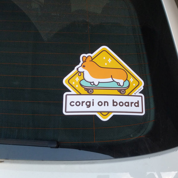 Corgi On Board Vinyl Sticker