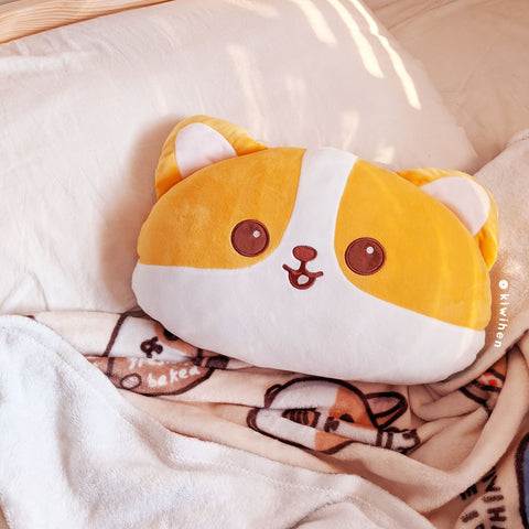 Corgi Face Cushion - Double Sided