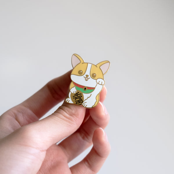 Lucky Corgi Enamel Pin