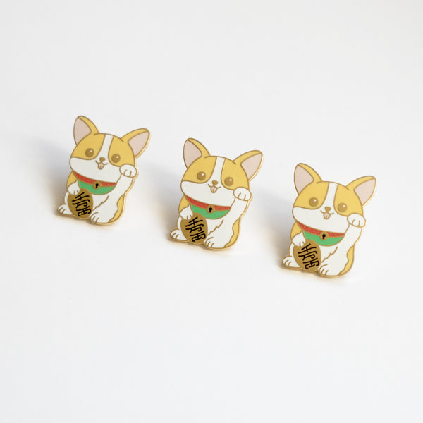 Lucky Corgi Enamel Pin