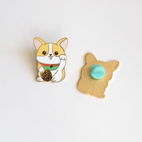 Lucky Corgi Enamel Pin