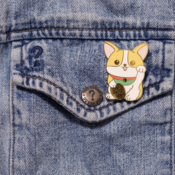 Lucky Corgi Enamel Pin