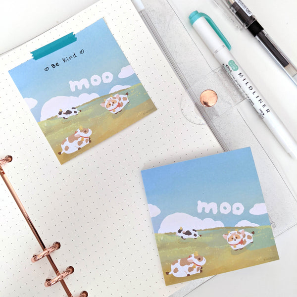 Moo Corgi Memo Pad