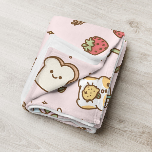 Boba Corgi Pink Blanket