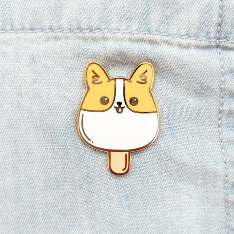 Popsicle Corgi Enamel Pin