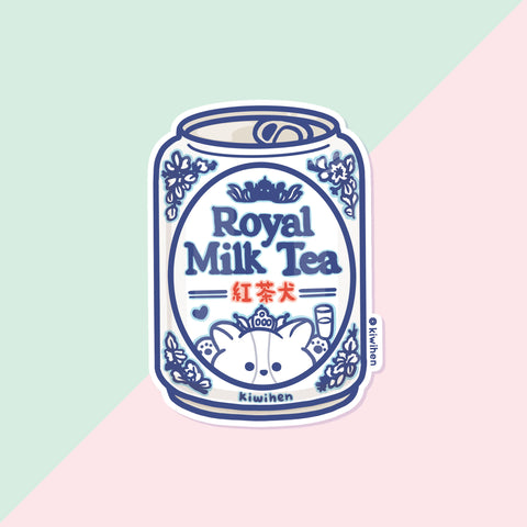 Corgi Royal Milk Tea Vinyl Sticker