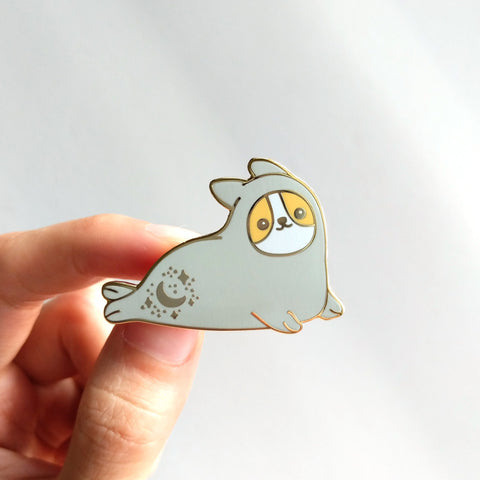 Seal Corgi Pin