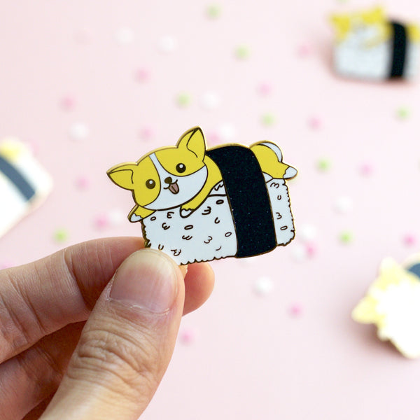 Sushi Corgi Enamel Pin