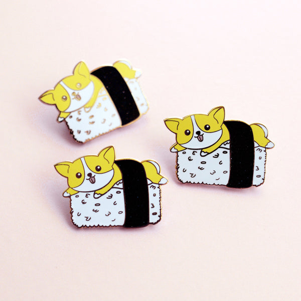 Sushi Corgi Enamel Pin