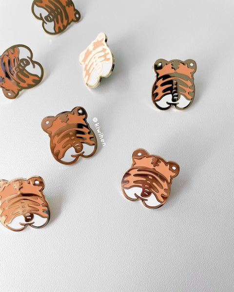 Corgi Enamel Pin Tiger Booty