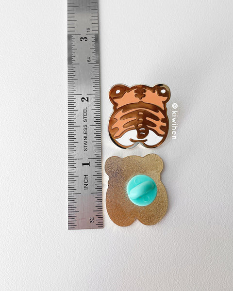 Corgi Enamel Pin Tiger Booty